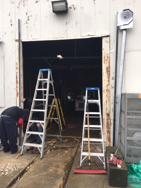 A recent commercial garage door installation job in the  area